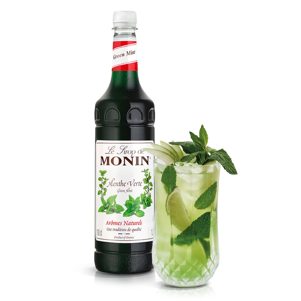 Monin Syrup - Green Mint - 1L Plastic